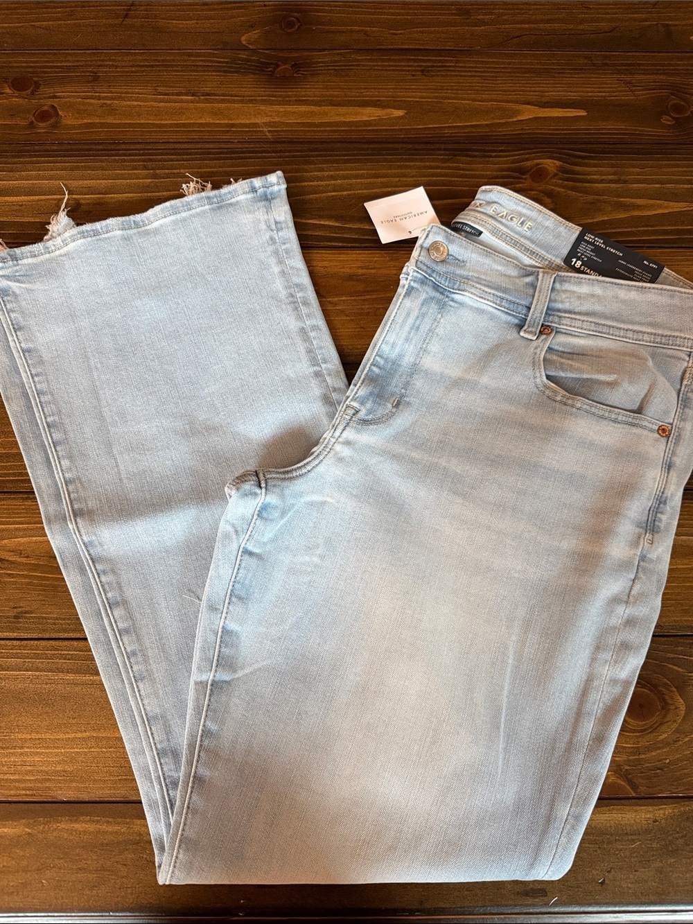 American Eagle Outfitters Light Blue Bootcut Jeans - Faded Wash